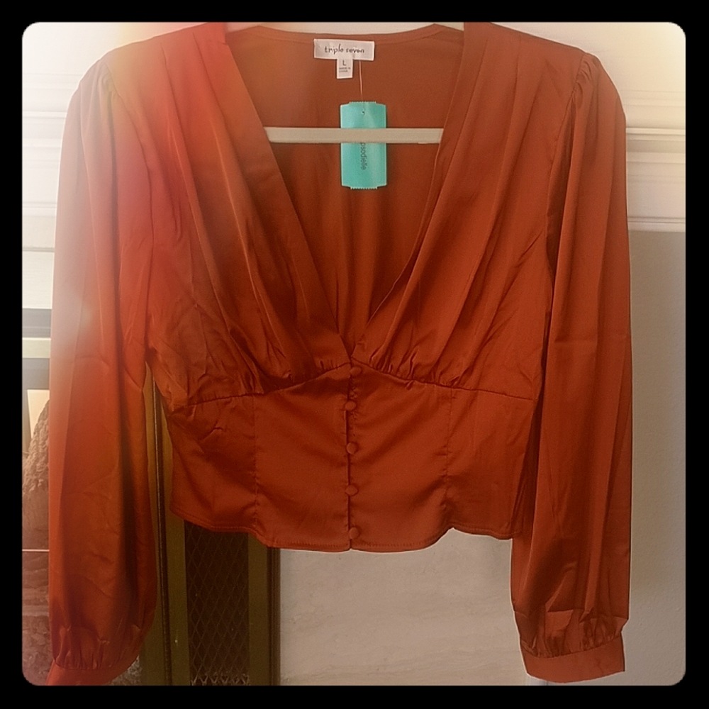 Brand new with tags! Corset style half top!